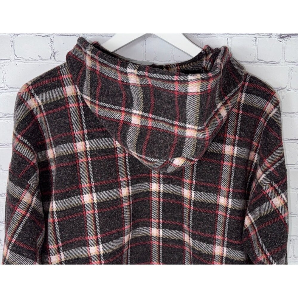 THE GREAT Teammate Cedar House Red Plaid Hoodie Size 1 - Picture 7 of 7